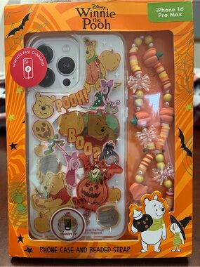 Disney Winnie the Pooh iPhone 16 Pro Max Case Beaded Strap